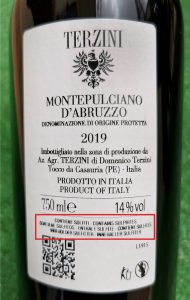etichetta altre sostanze nel vino